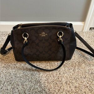 Coach Brown Crossbody Bag with Signature Monogram